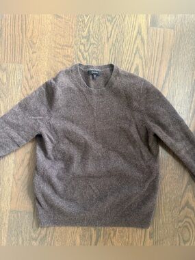 Quince Chocolate Brown Crewneck Cashmere Sweater
